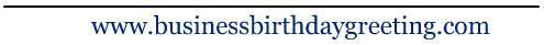 Business Birthday Greetings